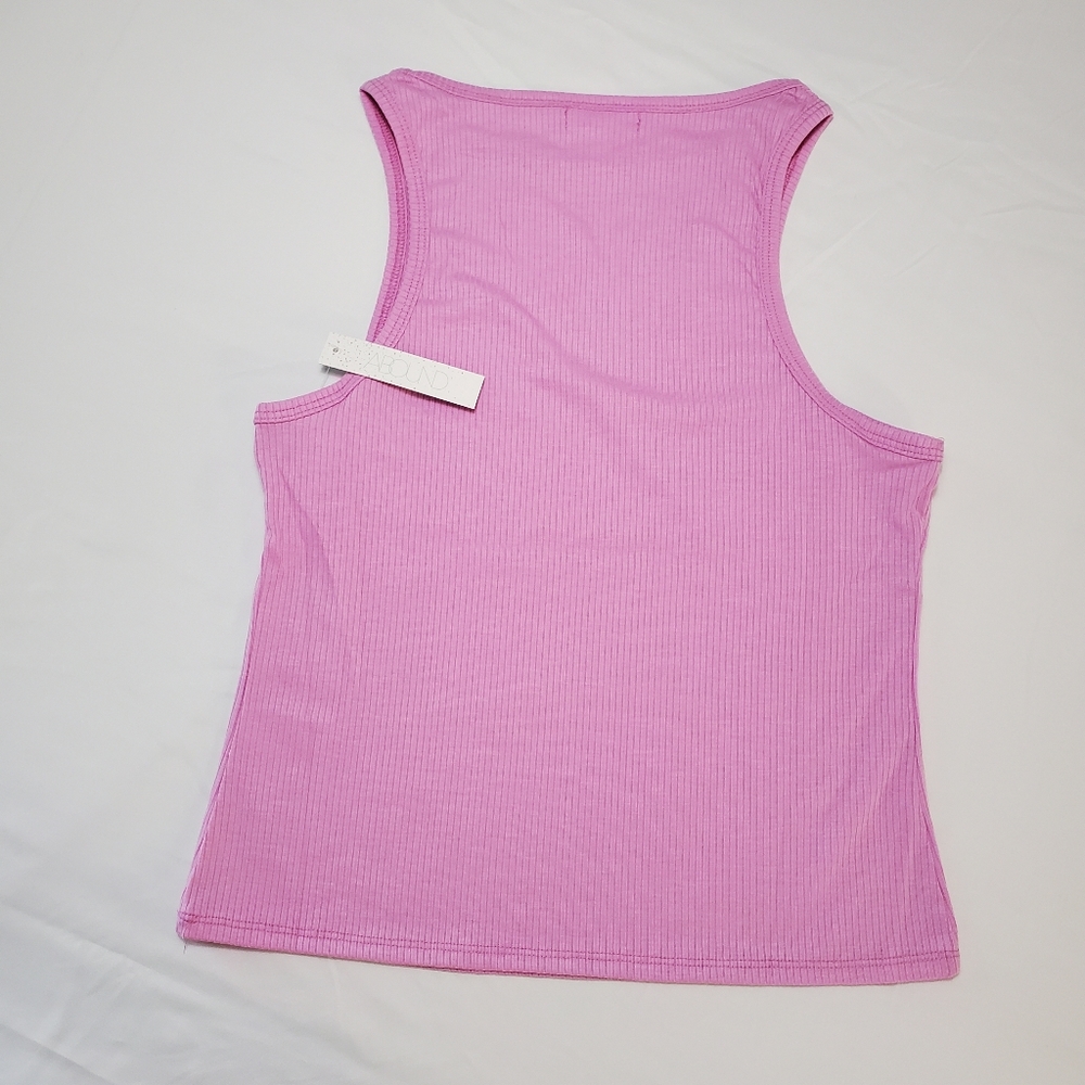 Abound Rib Knit Tank Size M Purple Tulip - Picture 3 of 3